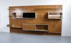 SYSTÈME MURAL MODULABLE À PANNEAUX PALISSANDRE GEORGES FRYDMAN ANNÉES 70' E