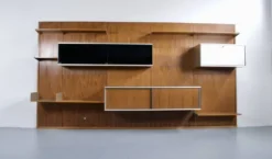 SYSTÈME MURAL MODULABLE À PANNEAUX PALISSANDRE GEORGES FRYDMAN ANNÉES 70' E