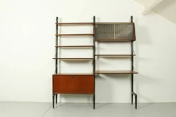 Système mural modulaire en teck par Louis van Teeffelen pour WéBé, 1950