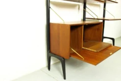 Système mural modulaire en teck par Louis van Teeffelen pour WéBé, 1950