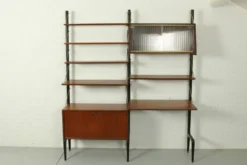 Système mural modulaire en teck par Louis van Teeffelen pour WéBé, 1950