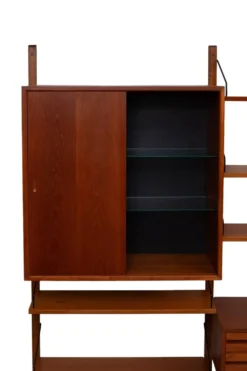 Système mural Royal Teak Poul Cadovius vintage des années 1960 avec 4 armoires
