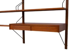 Système mural Royal Teak Poul Cadovius vintage des années 1960 avec 4 armoires