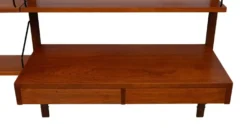 Système mural Royal Teak Poul Cadovius vintage des années 1960 avec 4 armoires