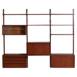 Système Royal par Poul Cadovius pour Cado, années 1960 – Système mural en teck, 14 pièces