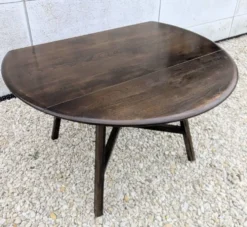 Table À Abattants Ercol 377 Orme Massif Vintage 1960 Design Ercolani