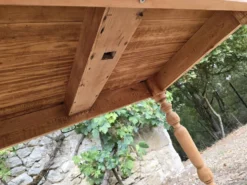 Table à abattants pliable en bois massif brut