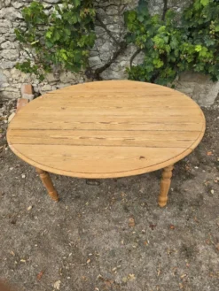 Table à abattants pliable en bois massif brut