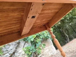 Table à abattants pliable en bois massif brut