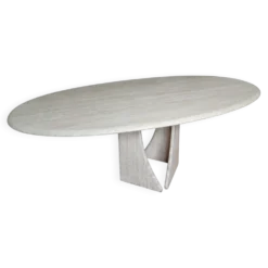 Table a manger en travertin veritable Roche bobois
