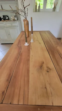 Table ancienne de ferme bois massif noyer