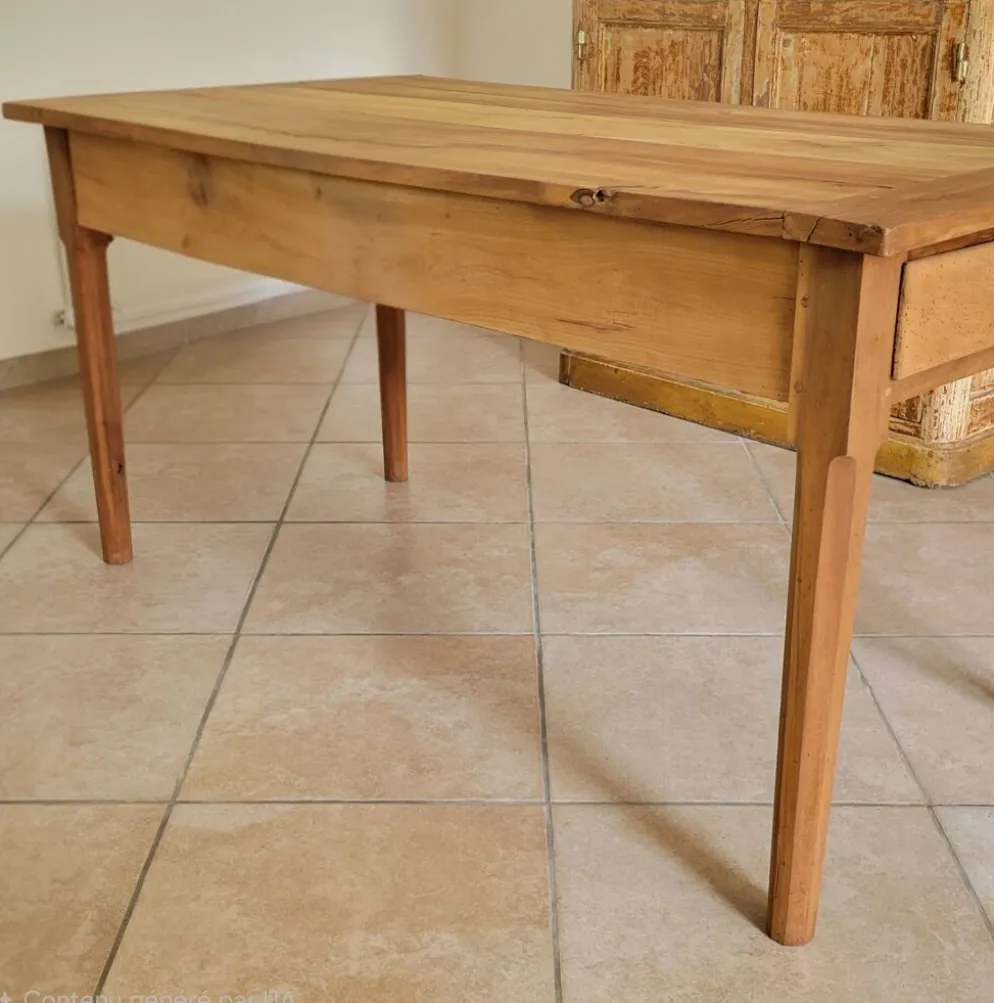 Table ancienne de ferme bois massif noyer