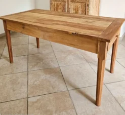 Table ancienne de ferme bois massif noyer