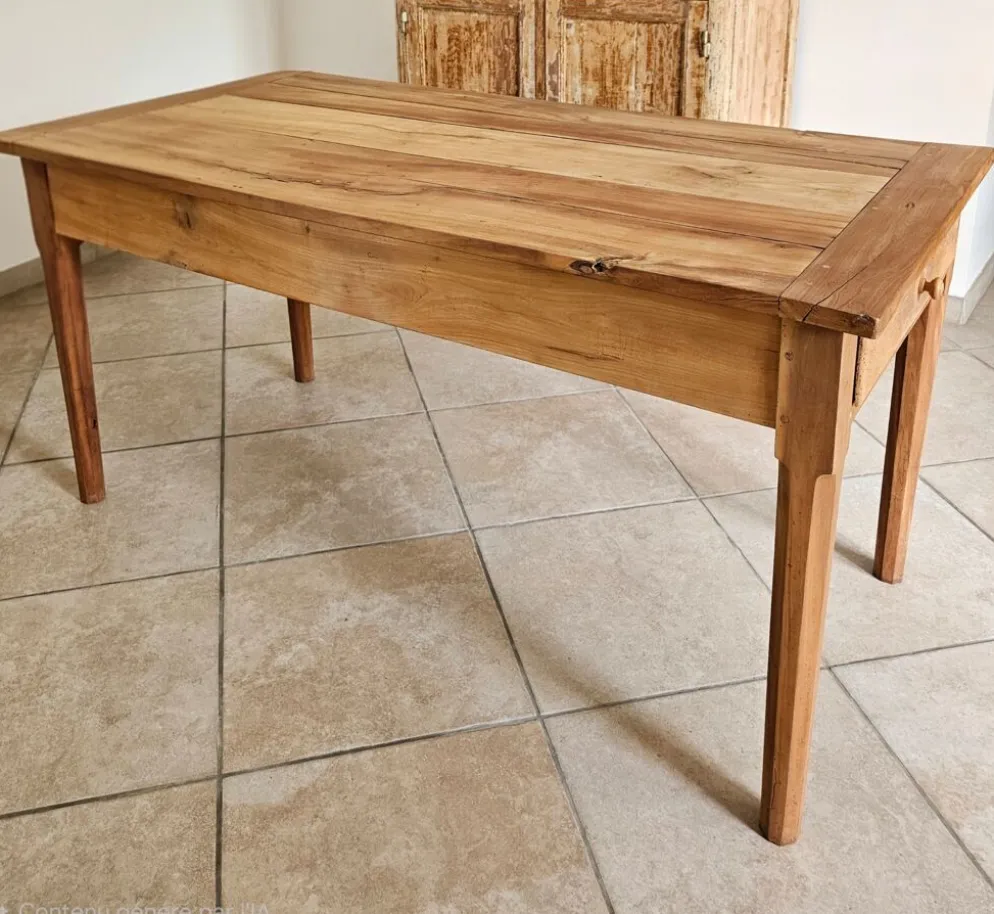 Table ancienne de ferme bois massif noyer