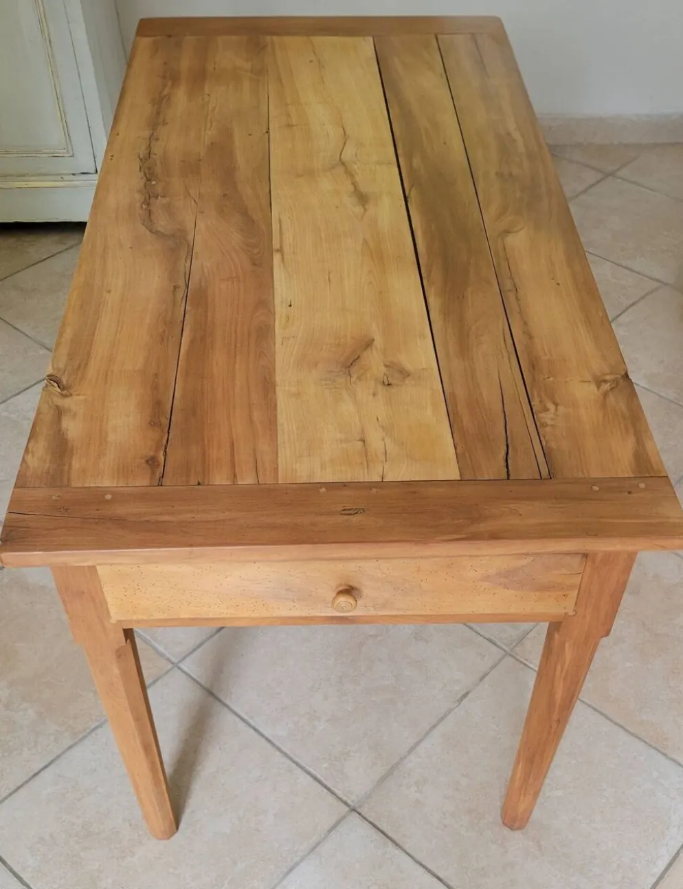 Table ancienne de ferme bois massif noyer