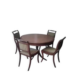 Table ancienne de salle à manger et 4 chaises