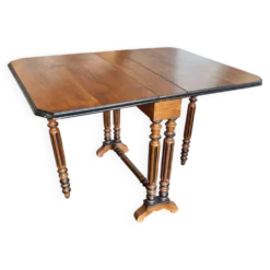 Table ancienne pliante style Louis XIII / Henri II – 100 × 80 cm