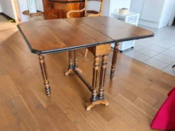 Table ancienne pliante style Louis XIII / Henri II – 100 × 80 cm