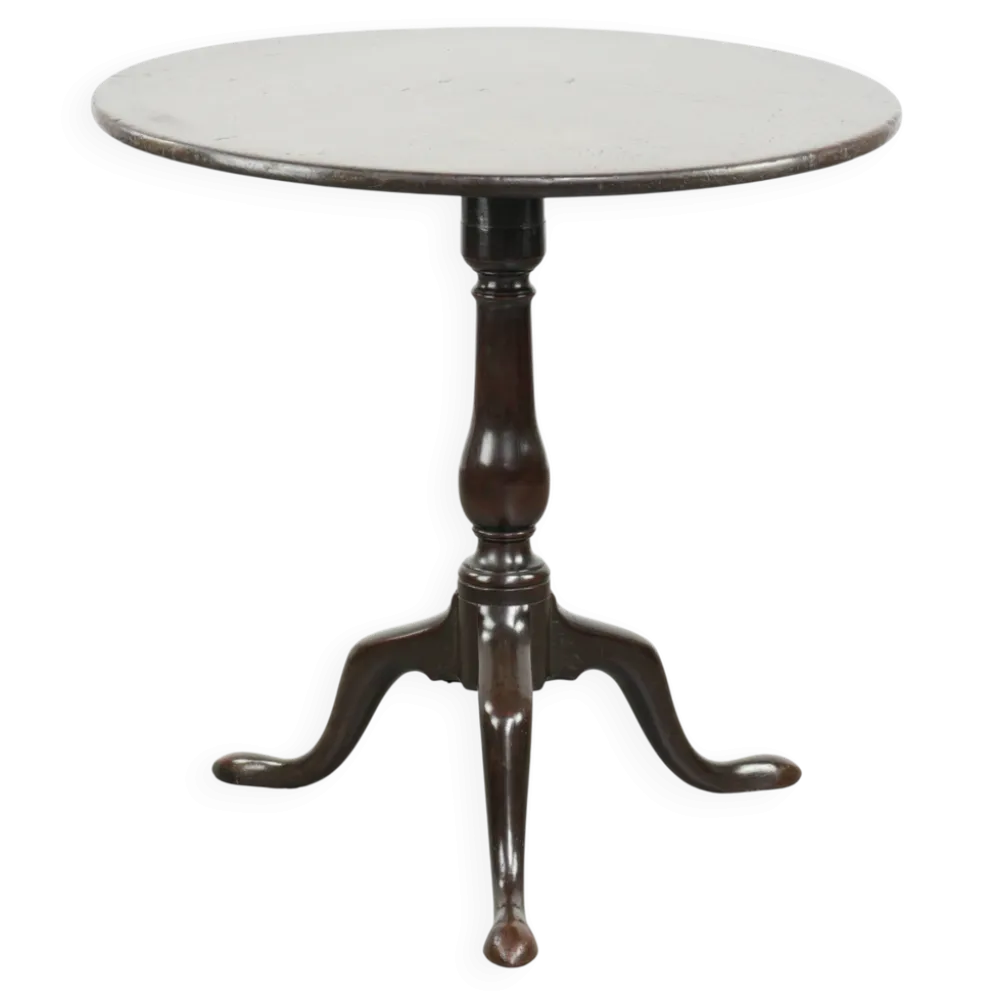 Table antique anglaise à plateau basculant pratique du XVIIIe siècle