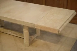 Table art déco en chêne cérusé dans le goût de Jean-Charles Moreux 1940’s