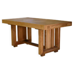 Table art déco en chêne par Léon et Maurice Jallot 1940’s