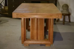 Table art déco en chêne par Léon et Maurice Jallot 1940’s
