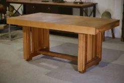 Table art déco en chêne par Léon et Maurice Jallot 1940’s