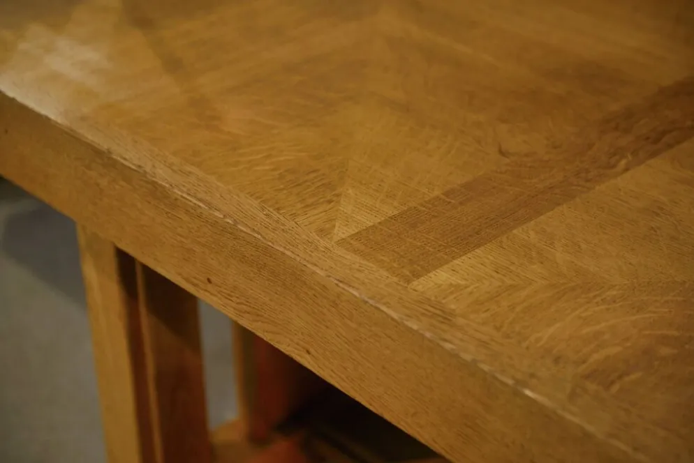 Table art déco en chêne par Léon et Maurice Jallot 1940’s