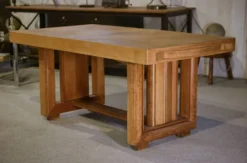 Table art déco en chêne par Léon et Maurice Jallot 1940’s