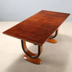 Table Art déco en palissandre et loupe de thuya