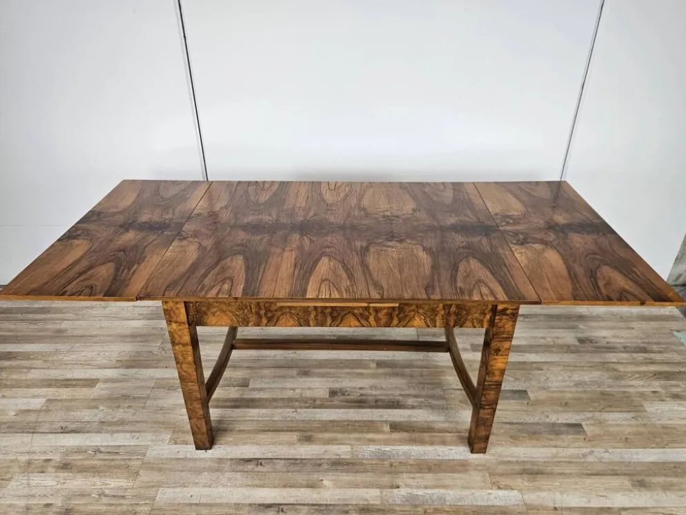 Table Art Déco extensible en racine d'olive