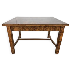 Table Art Déco extensible en racine d'olive