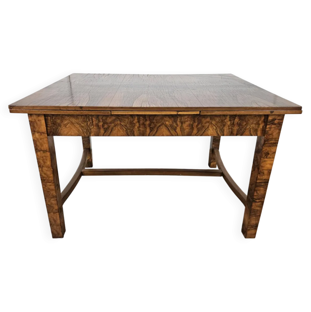 Table Art Déco extensible en racine d'olive