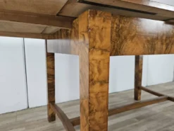 Table Art Déco extensible en racine d'olive