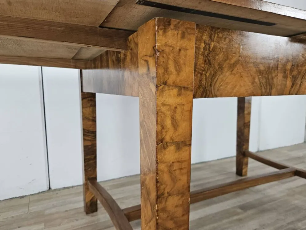 Table Art Déco extensible en racine d'olive