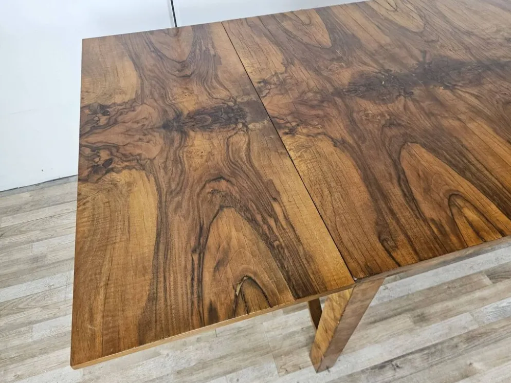 Table Art Déco extensible en racine d'olive