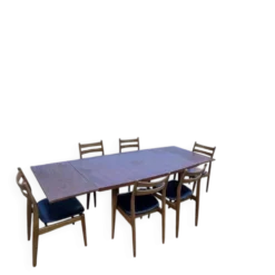 Table avec rallonges en teck, style scandinave, édition eros, vers 1960, dimensions 227x 90 cm