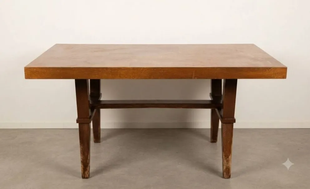 Table avec rallonges René Gabriel