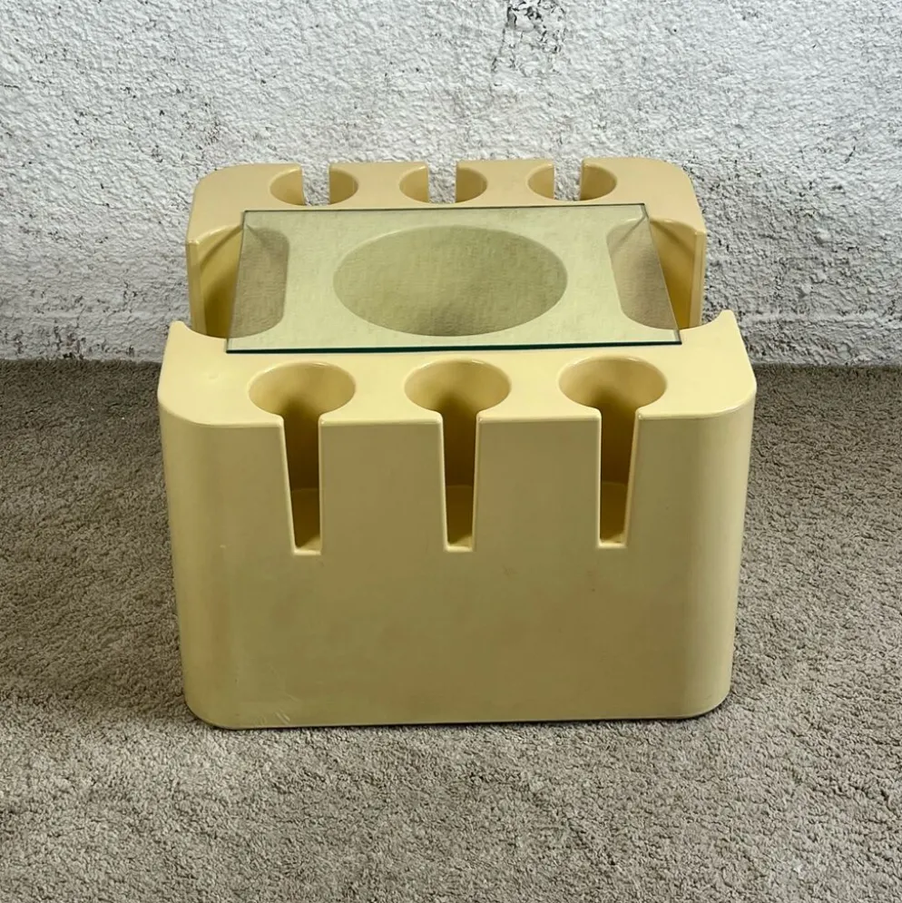 Table Bacco Artemide 60s, Sergio Mazza design - Vintage Plastic Age Mobile Bar Made in Italy