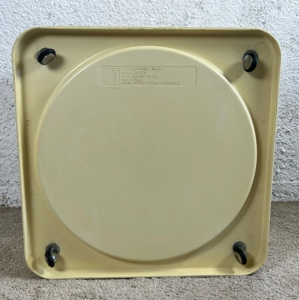 Table Bacco Artemide 60s, Sergio Mazza design - Vintage Plastic Age Mobile Bar Made in Italy