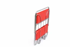 Table bar pliante en métal et panneau composite Dinett, rouge