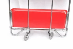 Table bar pliante en métal et panneau composite Dinett, rouge