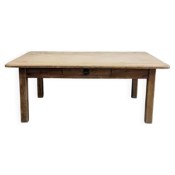Table basse ancienne en bois massif – table de ferme