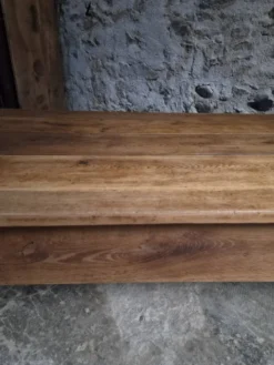 Table basse ancienne en chêne français – Table XXL de ferme du XIXe siècle