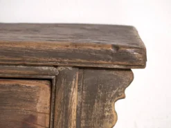 Table basse ancienne à tiroirs en bois de pin – Chine, vers 1900