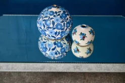 Table basse Art Déco miroir biseauté années 40 bohème chic