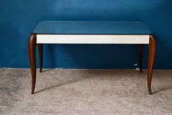 Table basse Art Déco miroir biseauté années 40 bohème chic