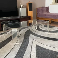 Table basse Athena par David Lange. 1970. 120x70.