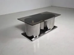 Table basse avec bar à sec dissimulé par Ludovico Acerbis pour Acerbis, Italie, 1970