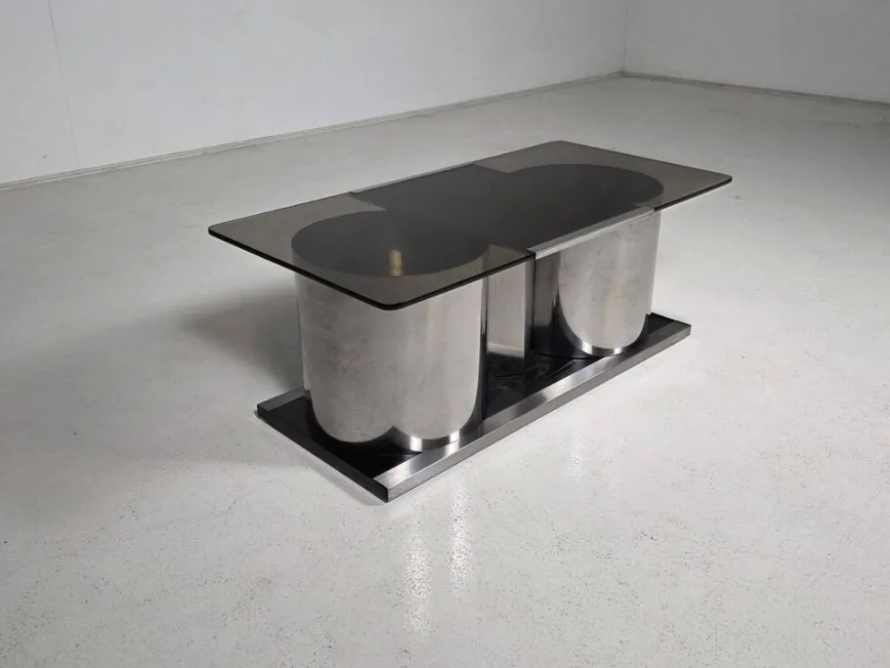 Table basse avec bar à sec dissimulé par Ludovico Acerbis pour Acerbis, Italie, 1970